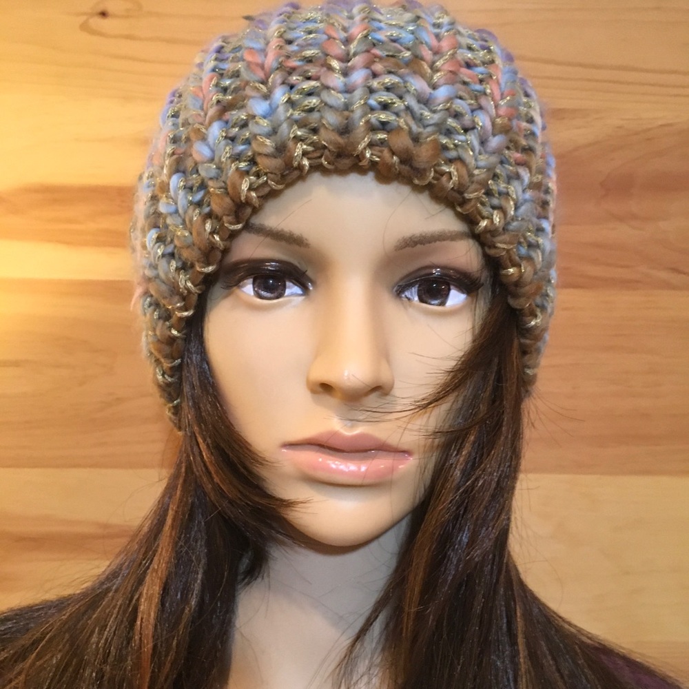 MULTICOLOR BEENIE WITH LUREX SHIMMER - Picture 6 of 10